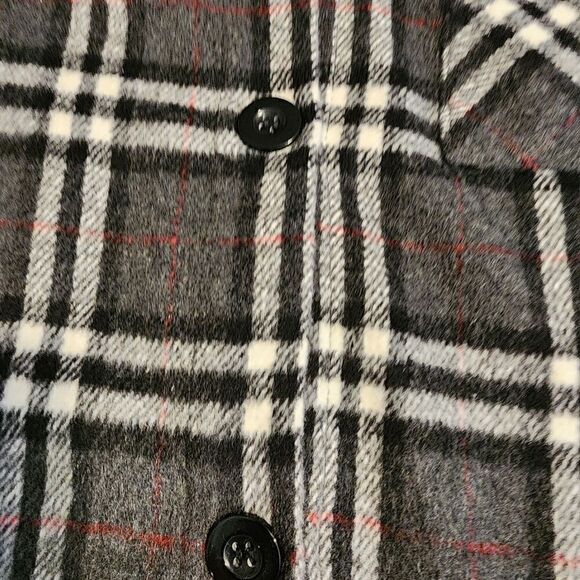 1 Clique Womens Gray and Black Plaid Flannel Shacket Size 3X - Picture 6 of 11